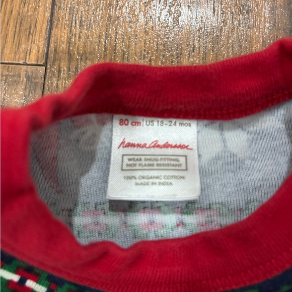 Hanna Andersson Gnome Christmas Winter Long John Organic Pajama Set, 18-24 mos - Picture 4 of 8